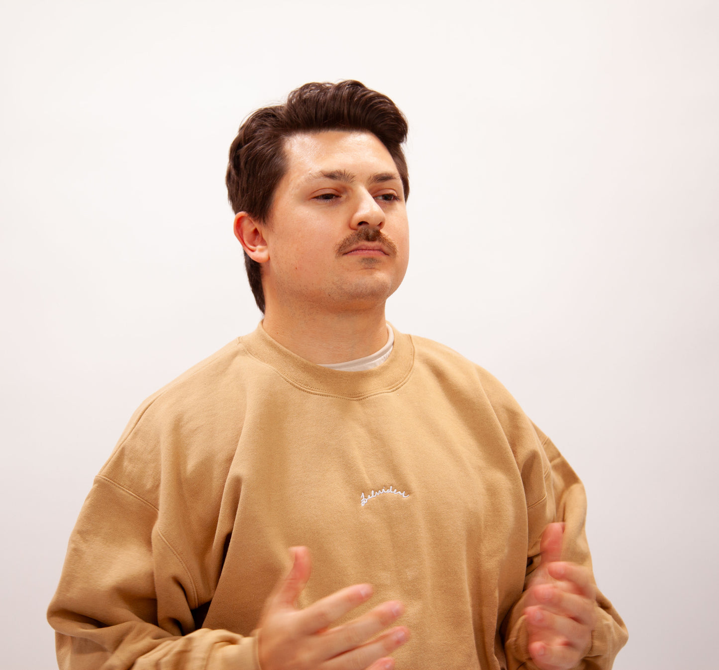 Script crewneck sweater