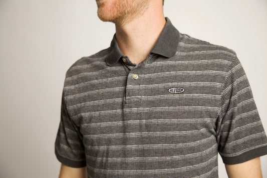 Dark Gray Patterned Polo