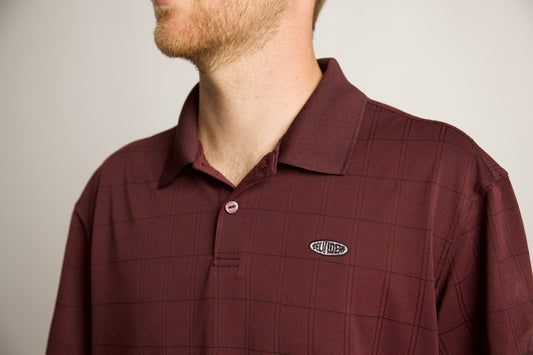 Maroon Patterned Polo